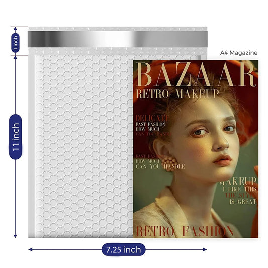 7.25x11" Bubble-Mailer Padded Envelope | White