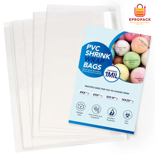 10x14" Inch Clear PVC Heat Shrink Wrap Bags