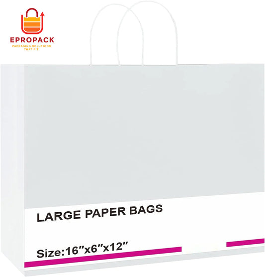16x6x12" 88 Inch Kraft Paper Gift Bags