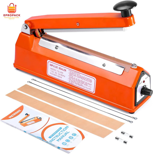 8" Inch Impulse Sealer Manual Heat Sealer Machine for Plastic Bags