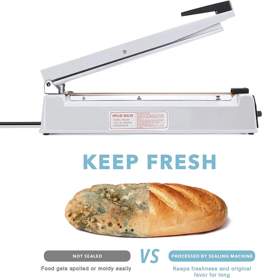 12" Inch Impulse Sealer Manual Heat Sealer Machine for Plastic Bags