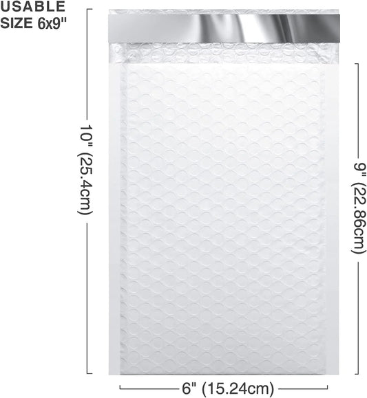 6x9" Bubble-Mailer Padded Envelope | White