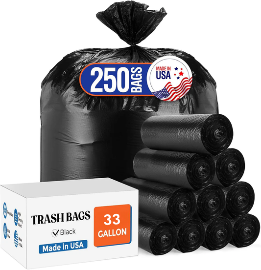 33 Gallon Trash Bags 250 Count