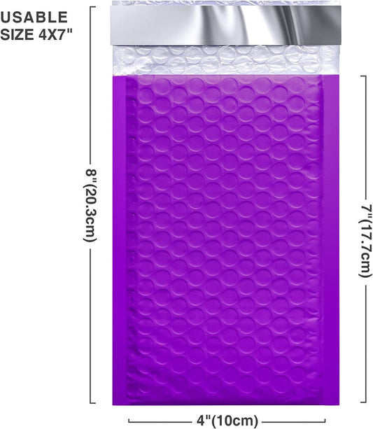 4x7" Bubble-Mailer Padded Envelope | Purple