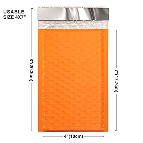 4x7" Bubble-Mailer Padded Envelope | Orange