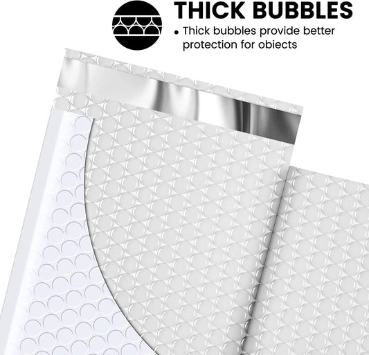 4x7" Inch Bubble-Mailer Padded Envelope | White