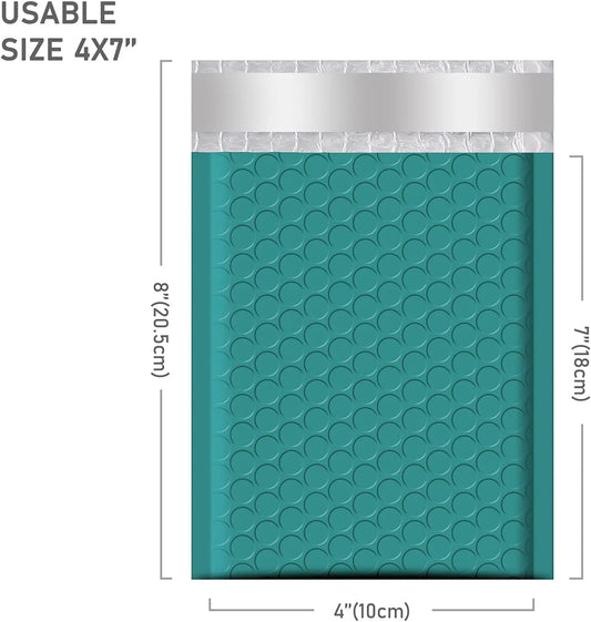 4x7" Bubble-Mailer Padded Envelope | Turquoise Green