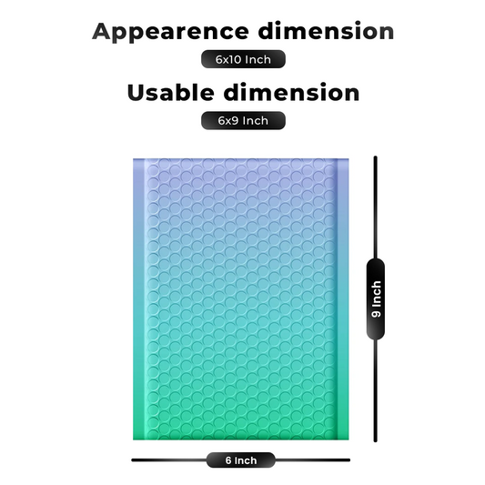 6x9" Bubble-Mailer Padded Envelope | Fairyland Green