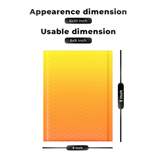 6x9" Bubble-Mailer Padded Envelope | YellowOrange