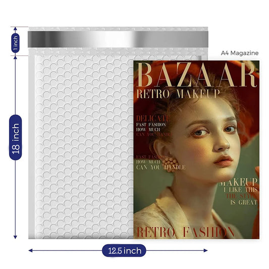 12.5x18" Bubble-Mailer Padded Envelope | White