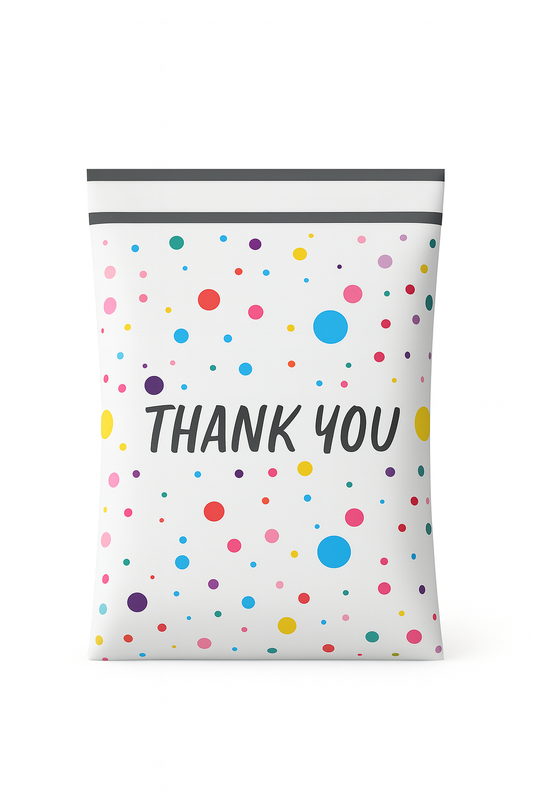Poly Mailers | 10" x 13" Thank You Colorful Dots