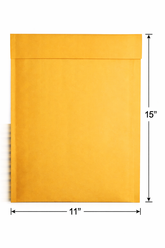11 x 15" Kraft Bubble-Mailer Padded Envelope | Yellow