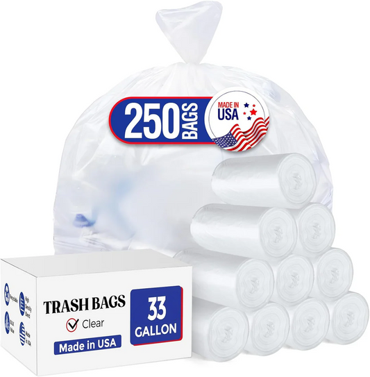 33 Gallon Trash Bags 250 Count