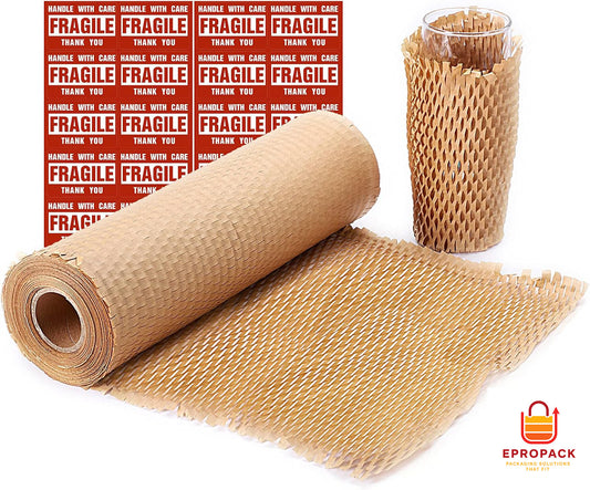 12"x163' Honeycomb Cushioning Wrap Roll Perforated-Packing