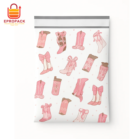 Poly Mailers | 10" x 13"  Pink  Boots