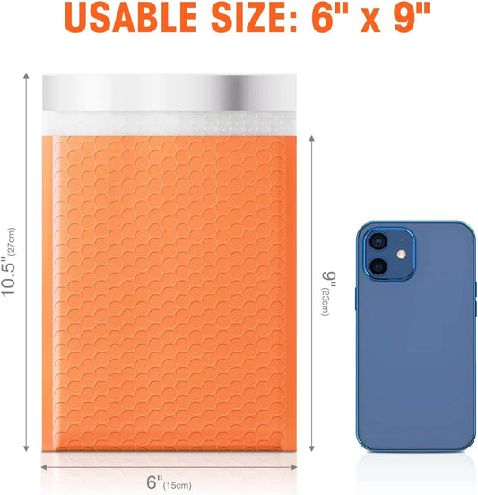 6x9 Bubble-Mailer Padded Envelope | Orange