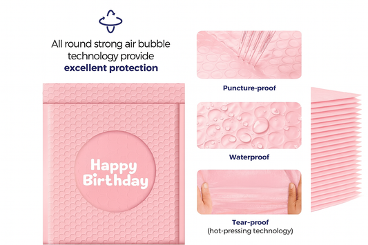 10x13" Bubble-Mailer Padded Envelope | Pink