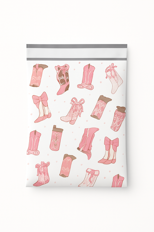 Poly Mailers | 10" x 13"  Pink  Boots