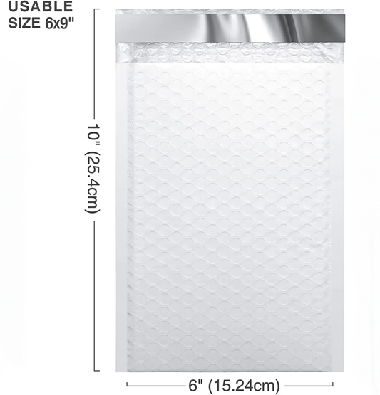 6x9" Bubble-Mailer Padded Envelope | White